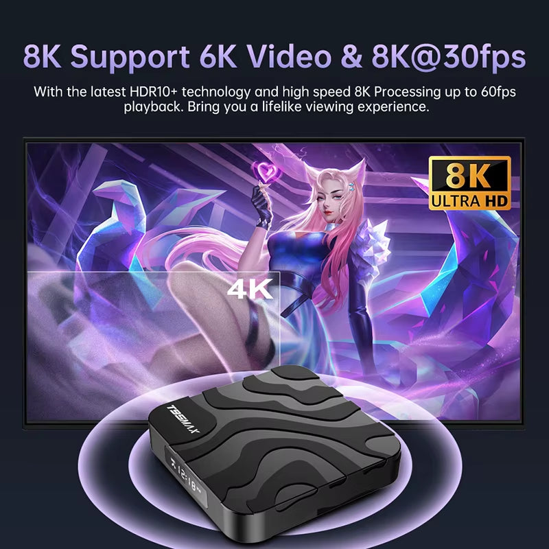 T95 MAX Allwinner H618 Smart TV Box Android 12 2.4G/5G Dual Wifi Quadcore 8GB16GB32GB64GB 8K Ultra HD Media Player Set Top Box