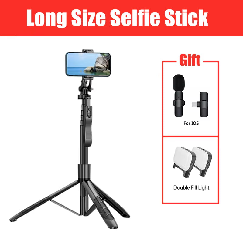 L16 1530Mm Wireless Selfie Stick Tripod Stand Foldable Monopod with Bluetooth Shutter for Gopro Cameras Smartphones