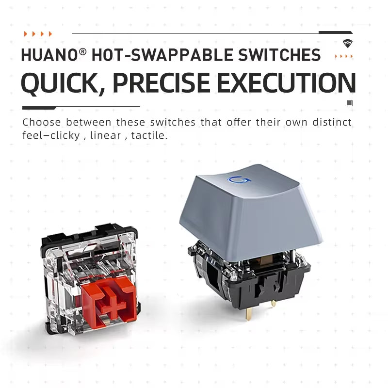 Machenike K500A-B84 Mechanical Keyboard 75% TKL Hot-Swappable Wired Gaming Keyboard 6-Color Backlit 84 Keys for PC Gamers Laptop