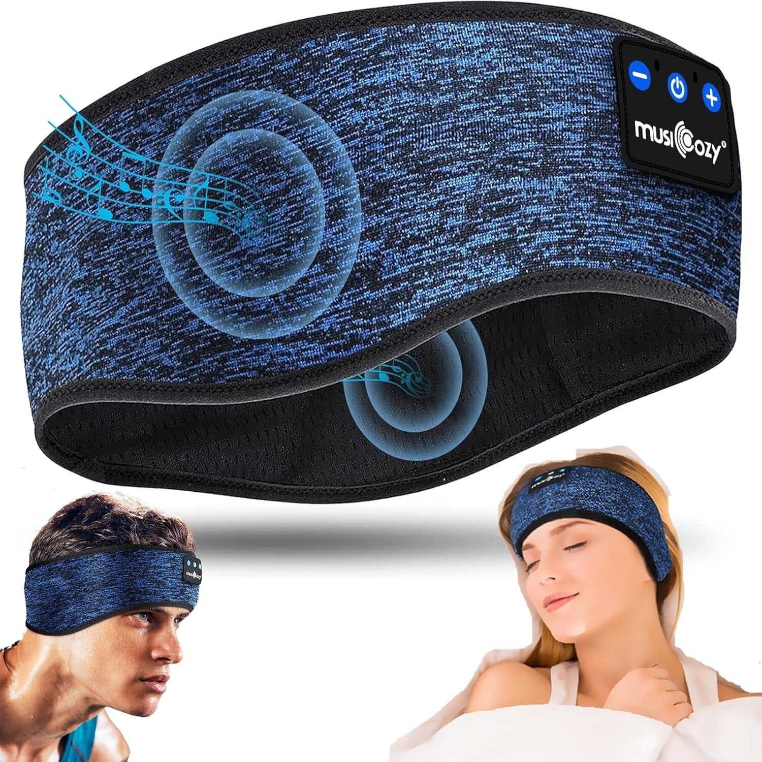 MUSICOZY Sleep Headphones Headband Bluetooth Soft Headphones for Sleeping & With