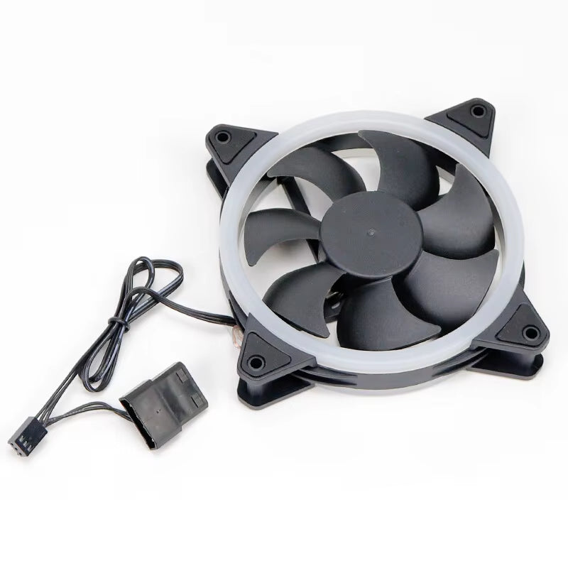 120Mm Aurora Computer Chassis Fan 12Cm Luminous LED Color Light Mute Cool RGB Cooling Fan Wholesale