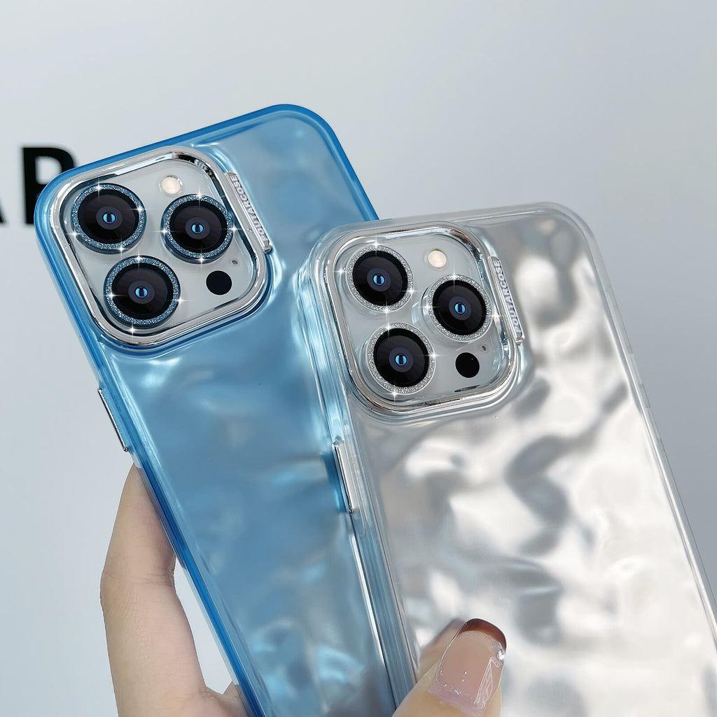 Cool Wave Case for Iphone 15 Pro Max Lens Protection Protective Glitter Cover
