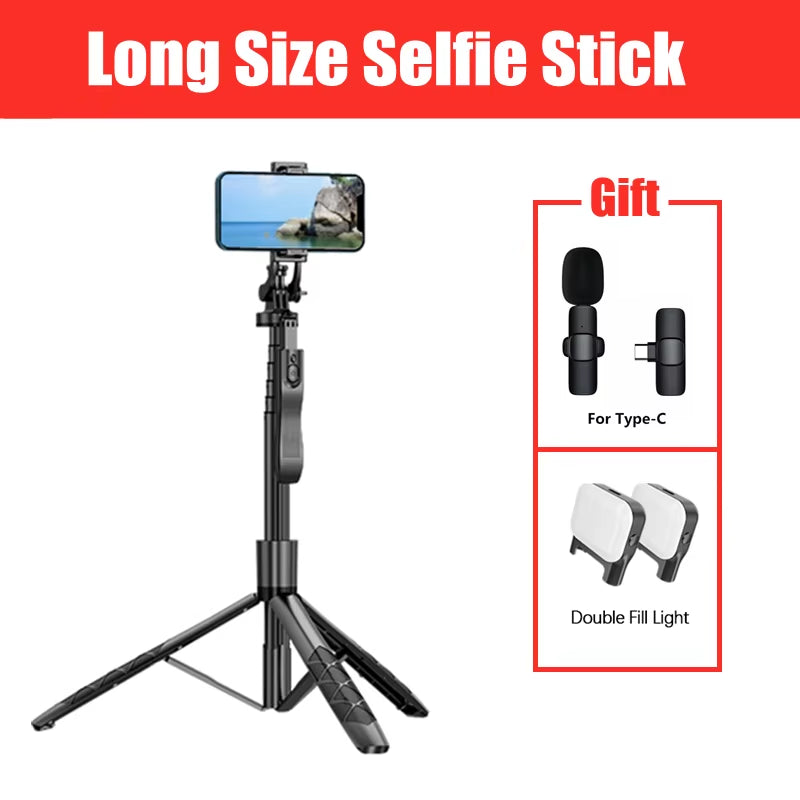 L16 1530Mm Wireless Selfie Stick Tripod Stand Foldable Monopod with Bluetooth Shutter for Gopro Cameras Smartphones