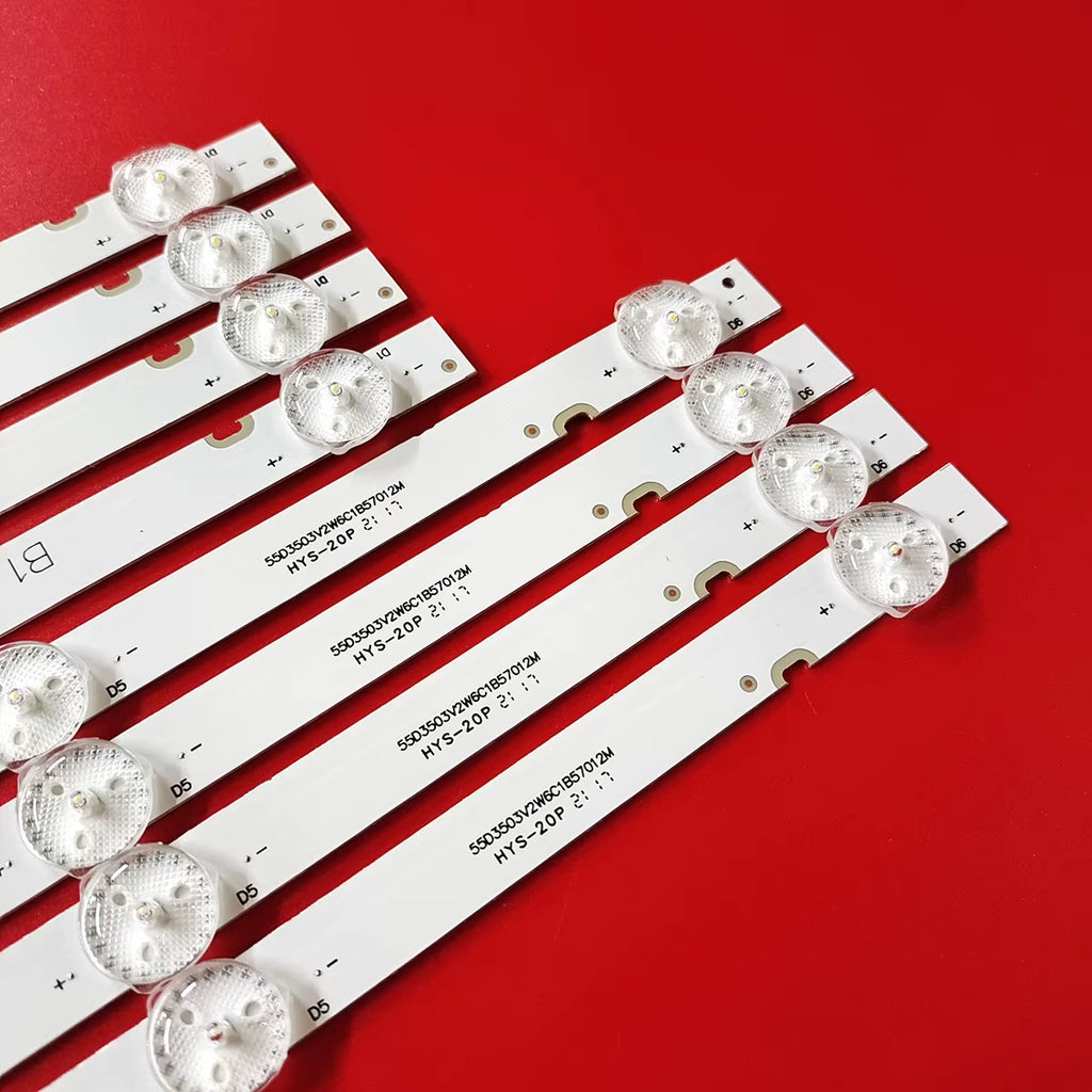 100% New 8Pcs/Kit LED Strips for 55 TV 55UJ6200 55UJ620 LC550EGJ(SK)(A4) RF-AZ550E30-0501A-20 RF-AZ550E30-0601B-20