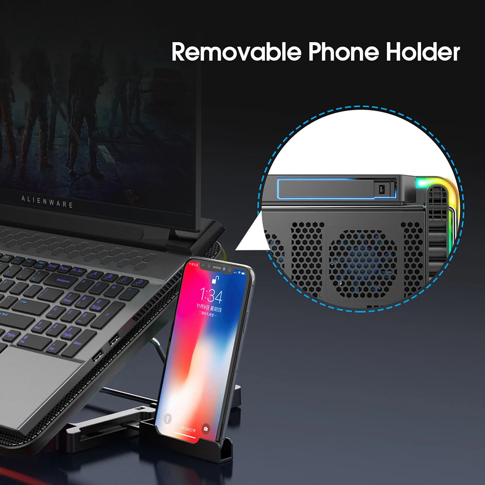 Laptop Cooling Pad Laptop Cooler With Mobile Phone holder