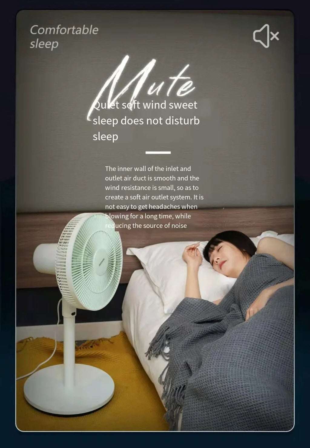 Electrical fan with Voice Smart Control and Remote Control. Floor Foldable Fan