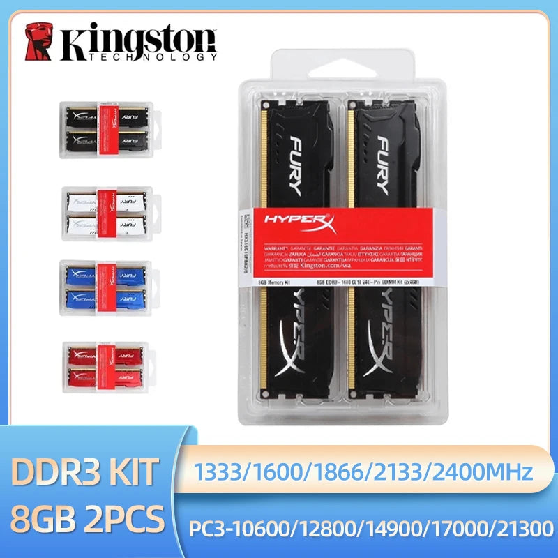 Kingston Memoria DDR3 8GB 16GB (2x8GB) Kit