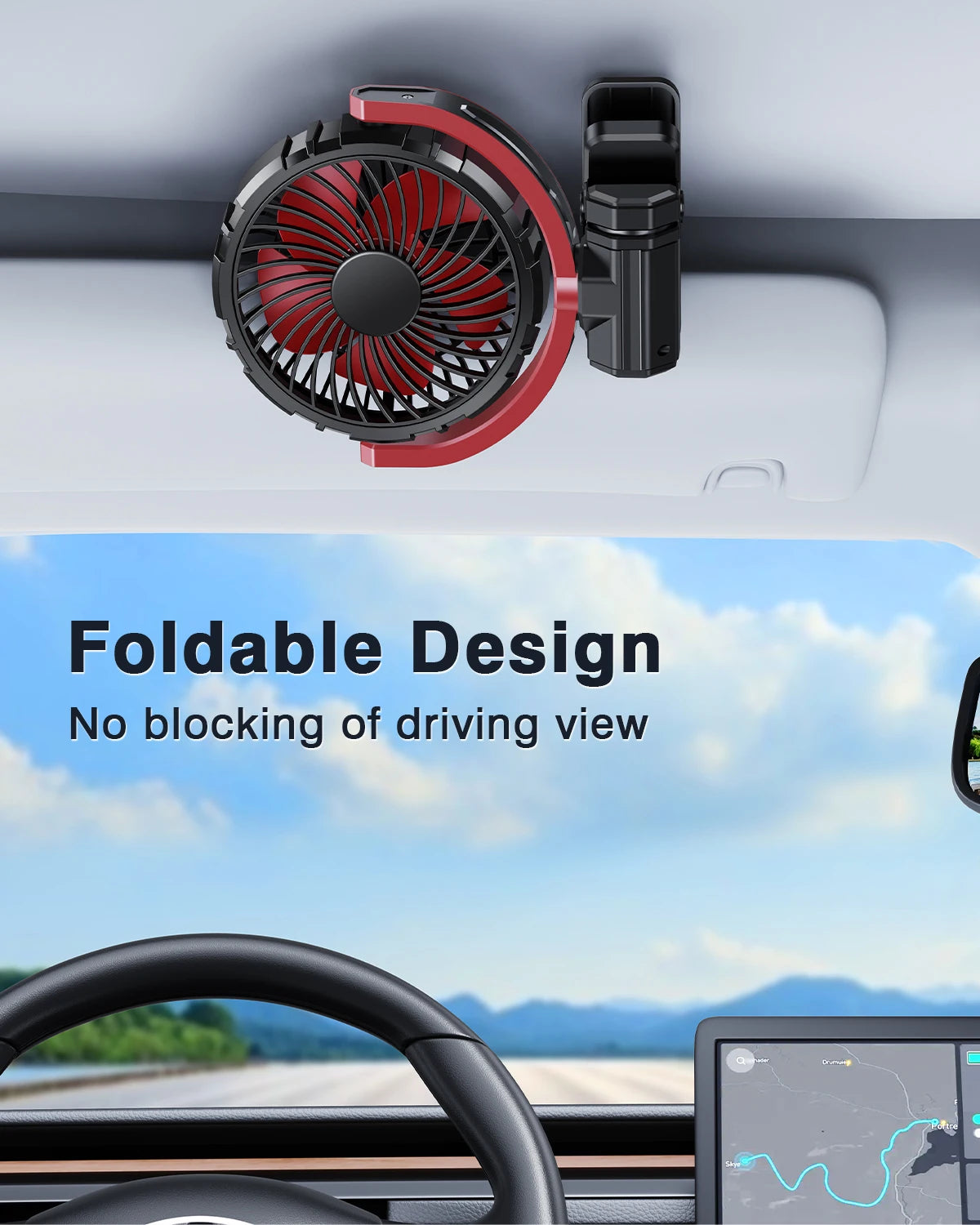 Car Cooling Clamp, Rotatable