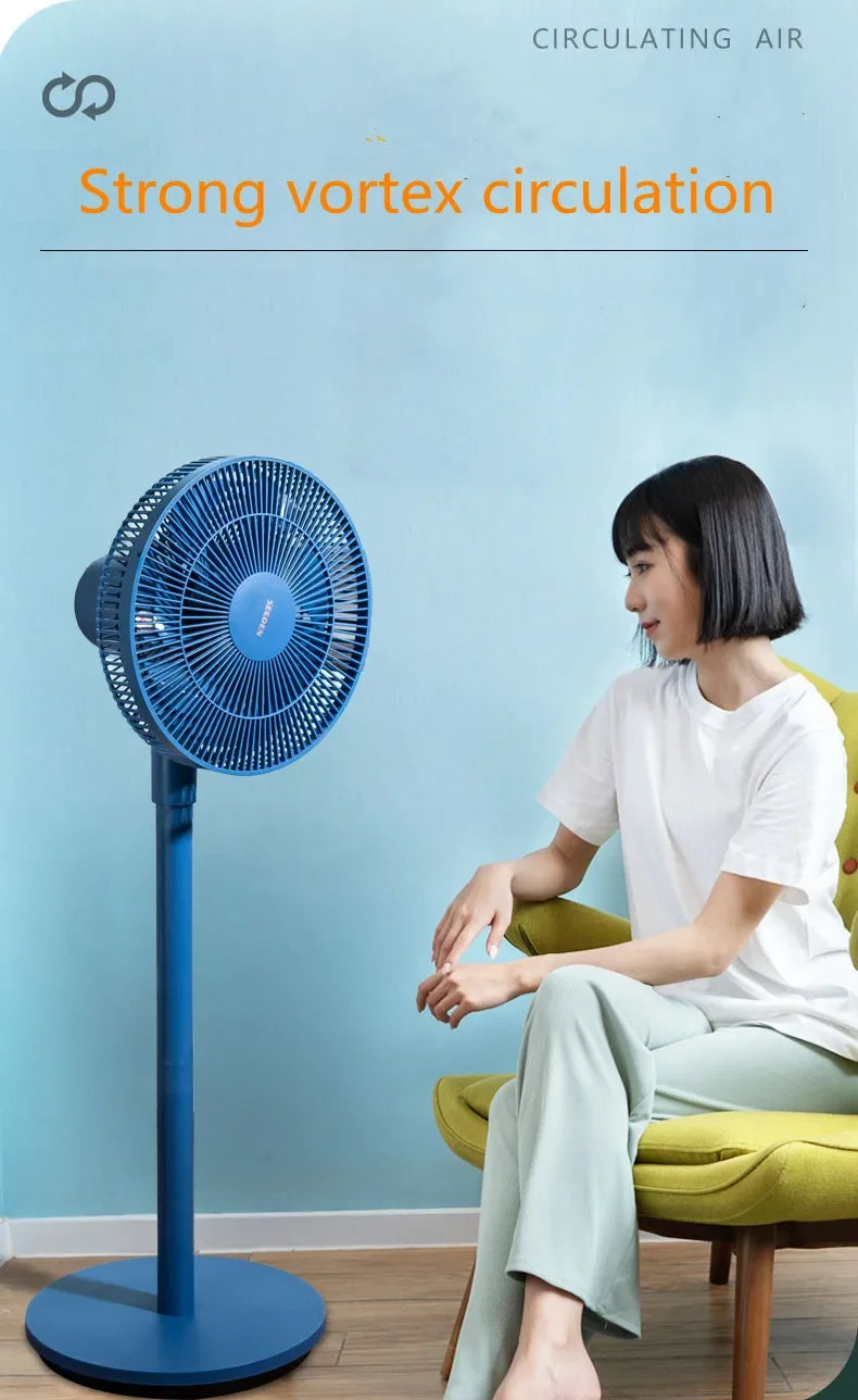 Electrical fan with Voice Smart Control and Remote Control. Floor Foldable Fan