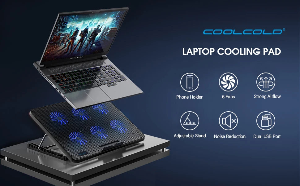 Laptop Cooling Pad Laptop Cooler With Mobile Phone holder