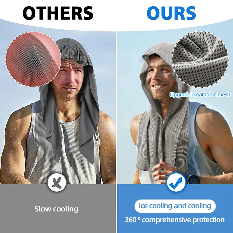 Cooling Hood Towel- Great for Sports, Fitness, Gym