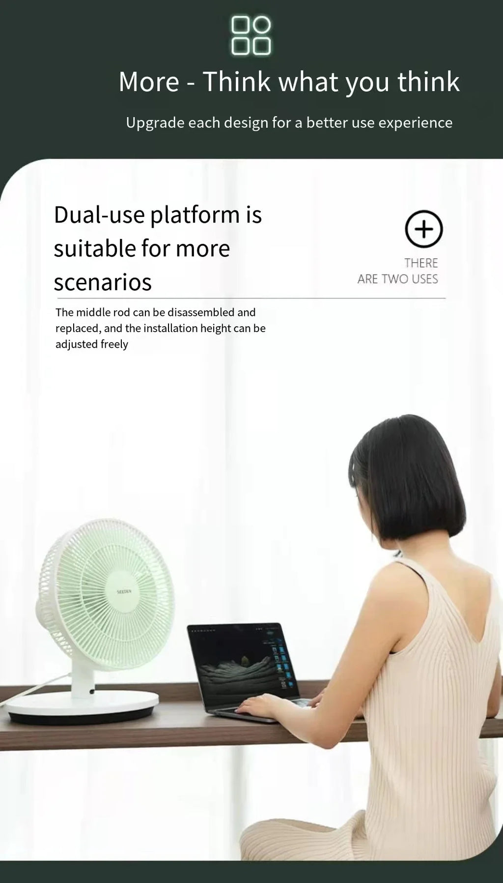 Electrical fan with Voice Smart Control and Remote Control. Floor Foldable Fan
