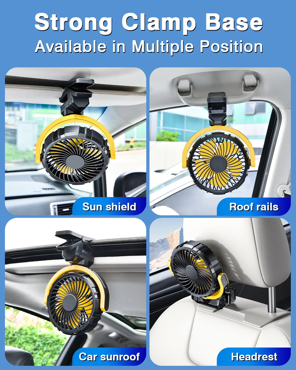 Car Cooling Clamp, Rotatable