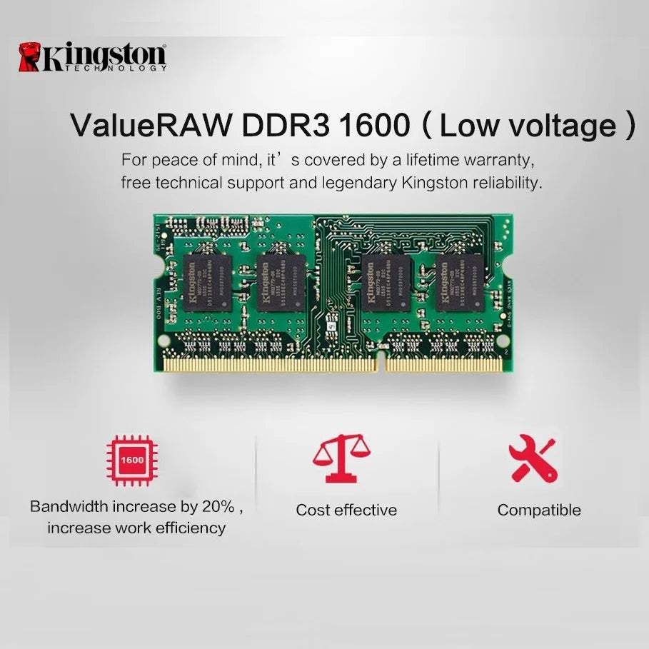 DDR3 DDR3L Memory Kingston Ram 4GB 8GB