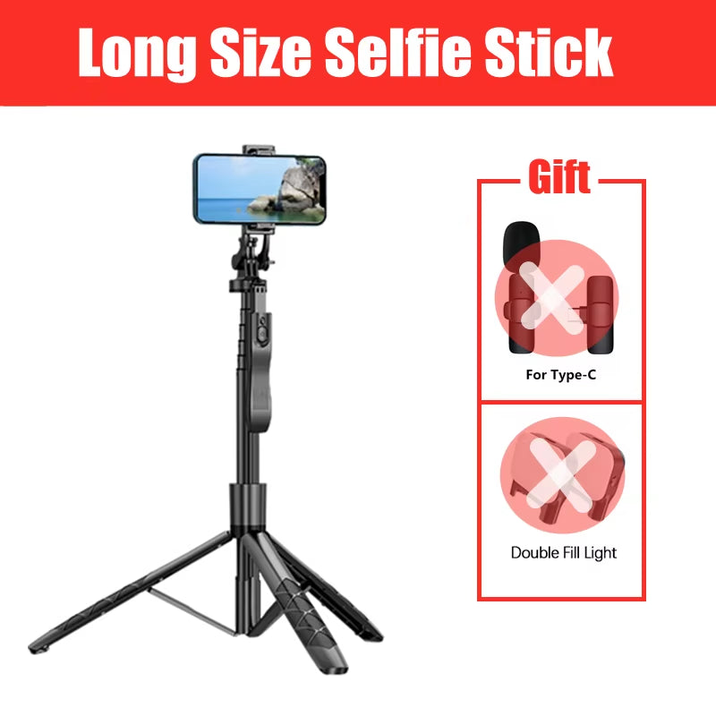 L16 1530Mm Wireless Selfie Stick Tripod Stand Foldable Monopod with Bluetooth Shutter for Gopro Cameras Smartphones