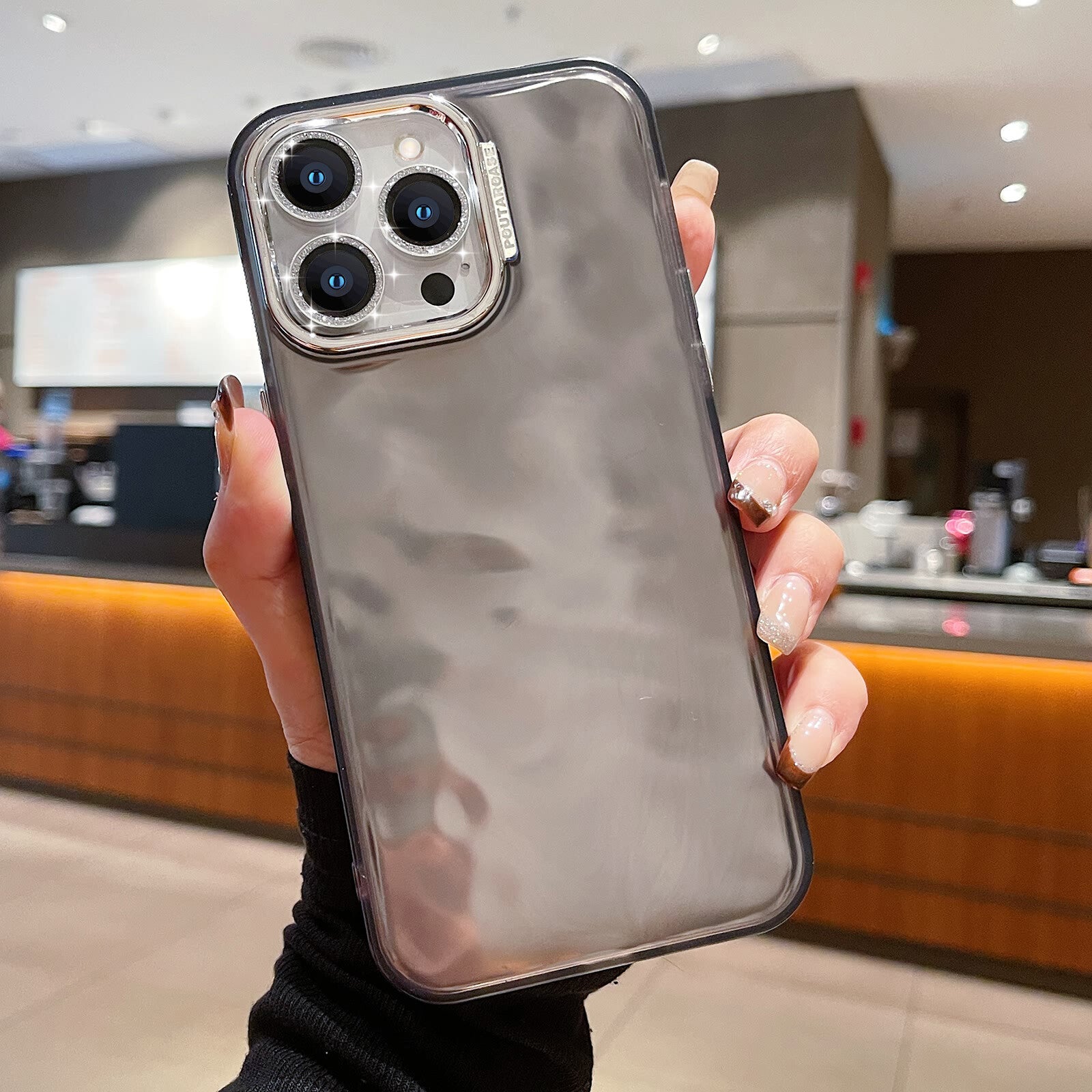 Cool Wave Case for Iphone 15 Pro Max Lens Protection Protective Glitter Cover