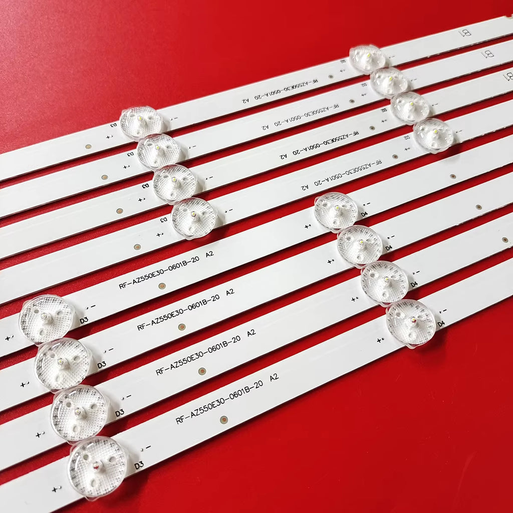 100% New 8Pcs/Kit LED Strips for 55 TV 55UJ6200 55UJ620 LC550EGJ(SK)(A4) RF-AZ550E30-0501A-20 RF-AZ550E30-0601B-20